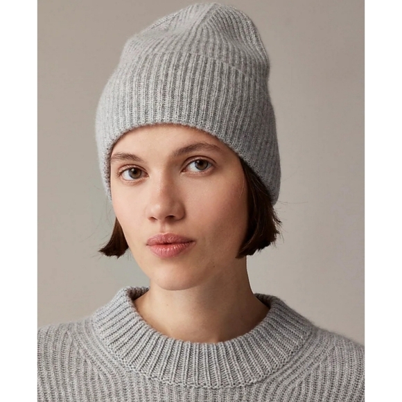 J.Crew Ribbed cashmere beanie main image 5